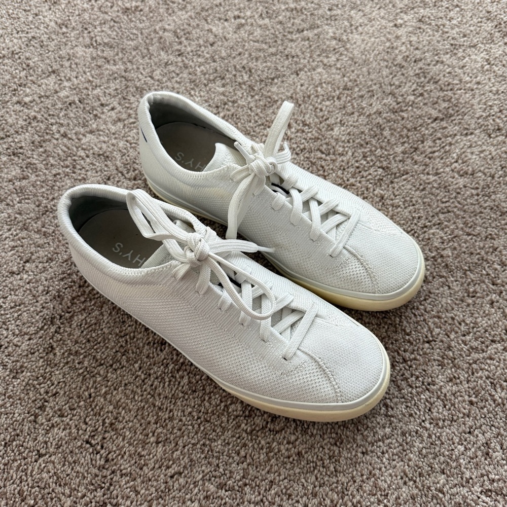 Rothy's Lace Up Sneaker Bright White Size 8